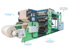 Máy xả tờ tích hợp in flexo 2 mặt